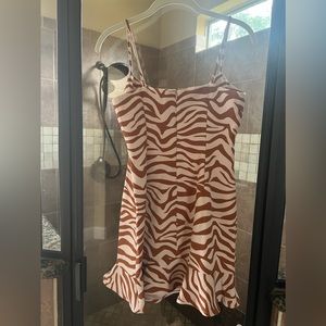 Lovers + Friends Mini Zebra Dress S Worn once $50